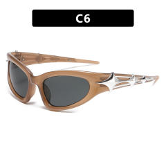 Y2K stars sunglasses bar disco new concave shape fashionable sunglasses