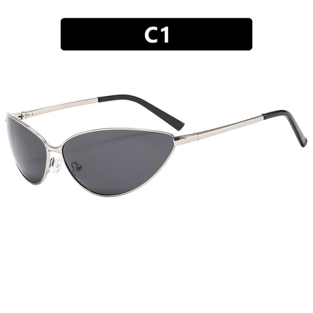 Polarized Metal Cat's Eye Sunglasses