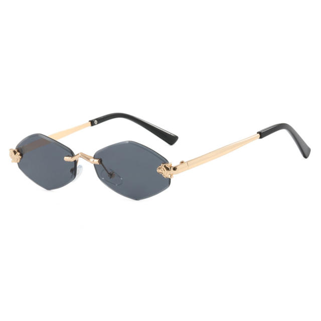 Frameless diamond personality sunglasses Rimless sunglasses