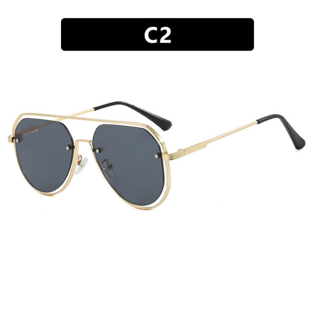 Hollow Metal Frame Sunglasses