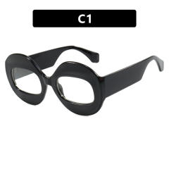 Unique oval shape personality anti blue light reading glasses