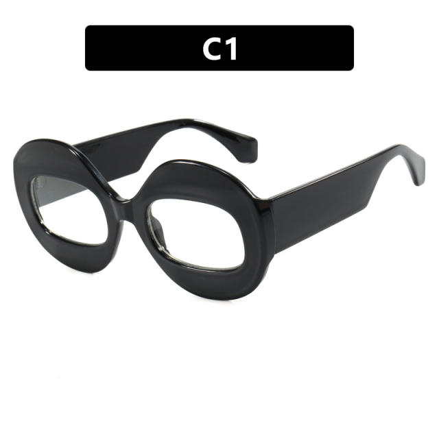 Unique oval shape personality anti blue light reading glasses