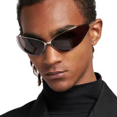 Polarized Metal Cat's Eye Sunglasses