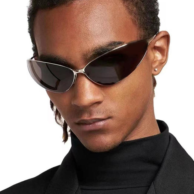 Polarized Metal Cat's Eye Sunglasses