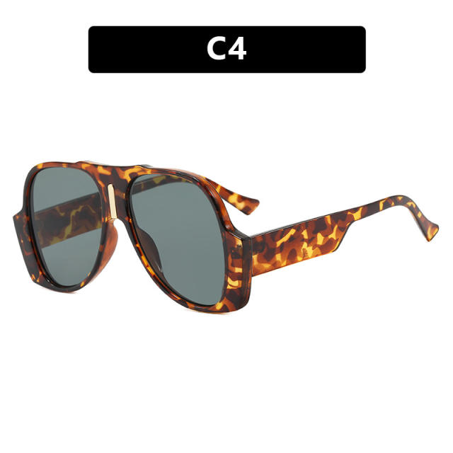 Vintage Large Frame Toad Shaped Sunglasses Hip-Hop Trendy Distinctive Oval Sunglasses