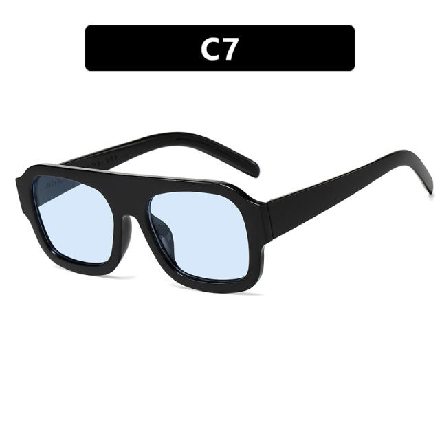 Single Beam Square Large Frame Sunglasses