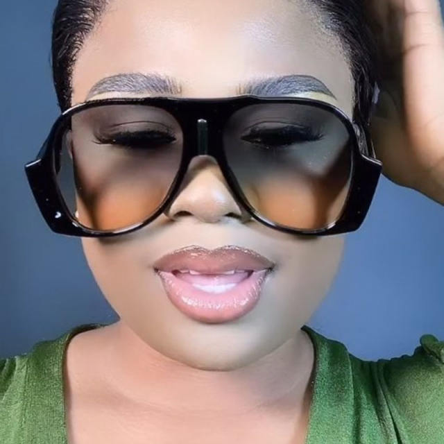 Vintage Large Frame Toad Shaped Sunglasses Hip-Hop Trendy Distinctive Oval Sunglasses