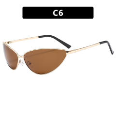 Polarized Metal Cat's Eye Sunglasses