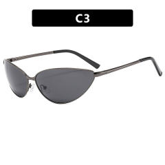 Polarized Metal Cat's Eye Sunglasses