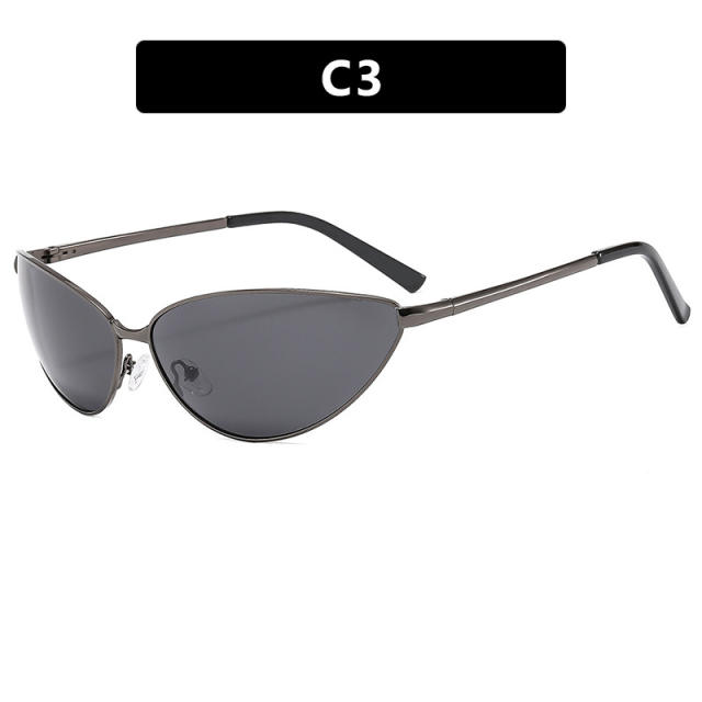Polarized Metal Cat's Eye Sunglasses