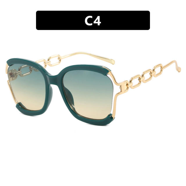 Generous frame chain sunglasses 2024  women's fashion  sunglasses
