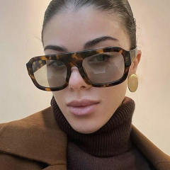 Single Beam Square Large Frame Sunglasses