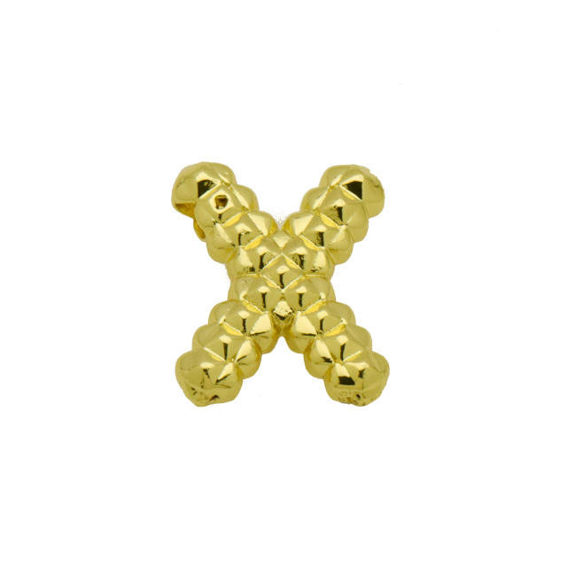 new double-sided pineapple shape 26 English letter initial letter pendant necklace