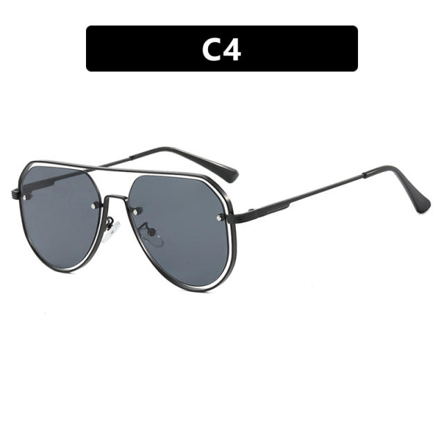 Hollow Metal Frame Sunglasses
