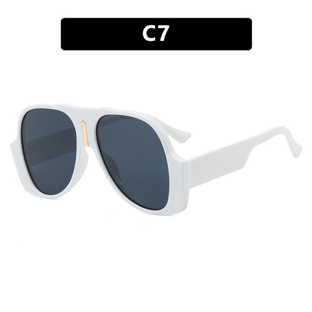 Vintage Large Frame Toad Shaped Sunglasses Hip-Hop Trendy Distinctive Oval Sunglasses