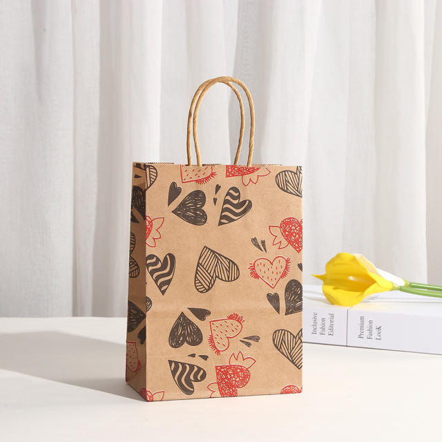 New Valentine's Day love Kraft paper bag
