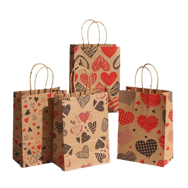 New Valentine's Day love Kraft paper bag