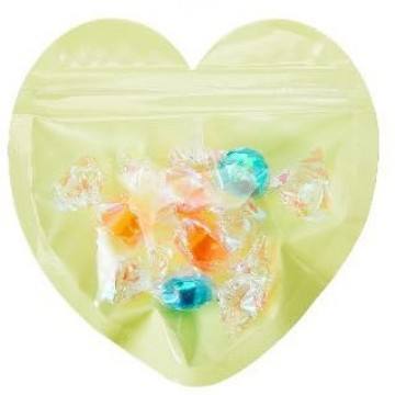 Color PVC Heart-Shaped Jewelry Small Bag Cute heart shape Ziplock Bags jewelry accessory