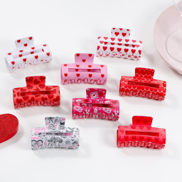 Valentine's Day hot sale women hair claw clips