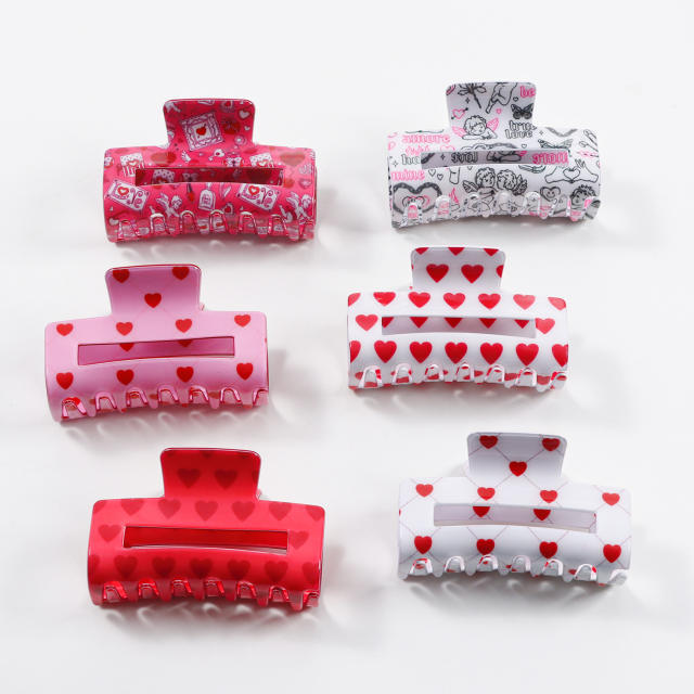 Valentine's Day hot sale women hair claw clips