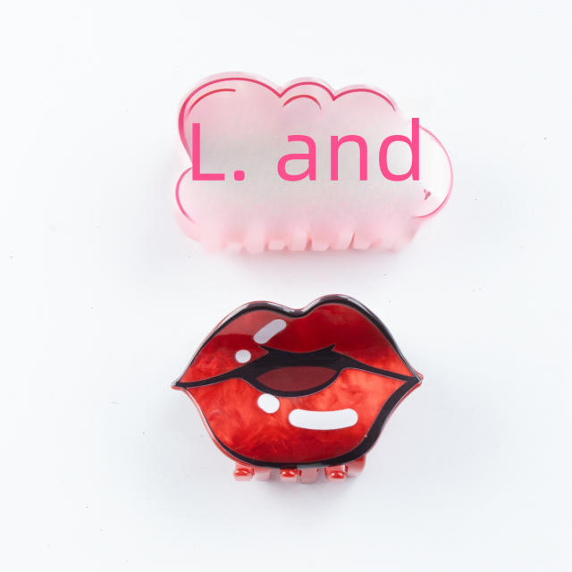 Valentine's Day Sweet lips love letter women hair claw clips