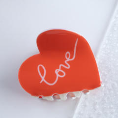 Heart shape Valentine's Day women hair claw clips