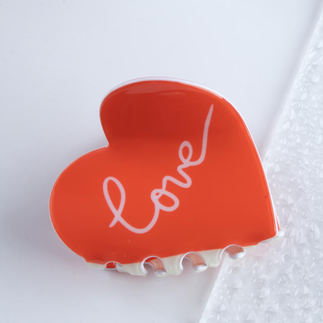 Heart shape Valentine's Day women hair claw clips