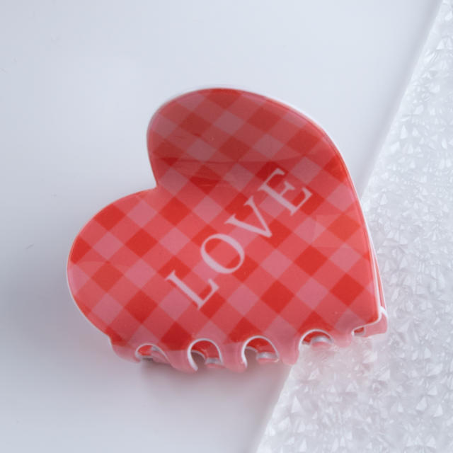 Heart shape Valentine's Day women hair claw clips