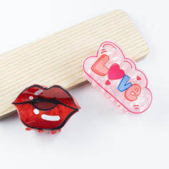 Valentine's Day Sweet lips love letter women hair claw clips