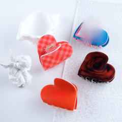Heart shape Valentine's Day women hair claw clips