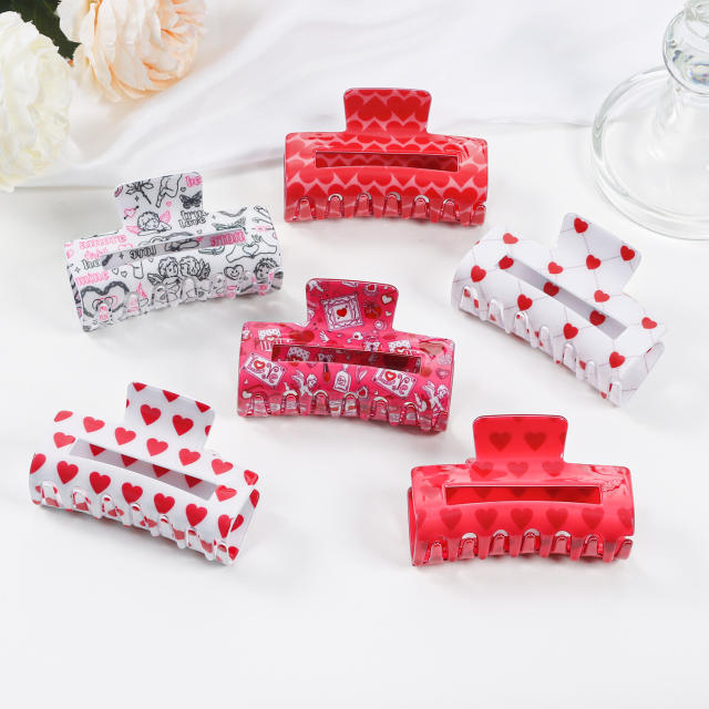 Valentine's Day hot sale women hair claw clips