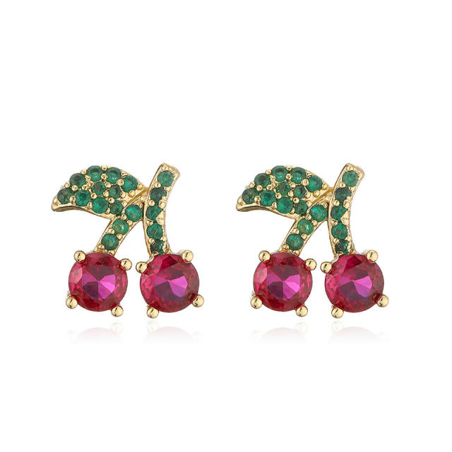 Fresh Sweet Christmas Elk Christmas Atmosphere Ear Stud Female Strawberry Banana Pineapple Fruit Earrings
