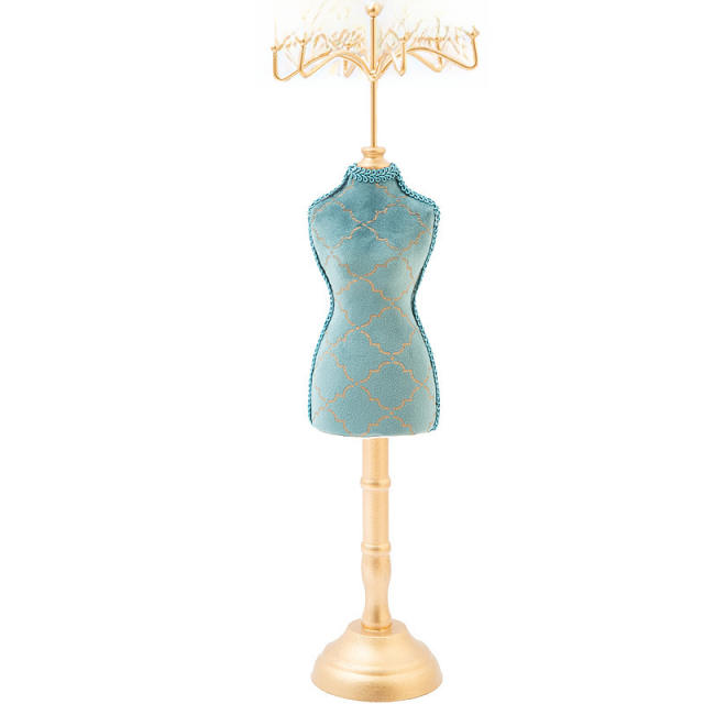 European Style Personality Peacock Blue Bronzing Jewelry Stand Display Stand Wedding Gift Window Display