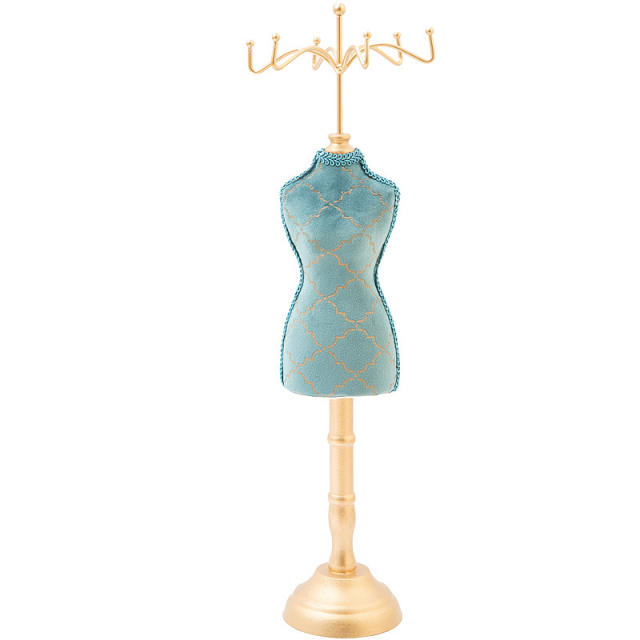 European Style Personality Peacock Blue Bronzing Jewelry Stand Display Stand Wedding Gift Window Display