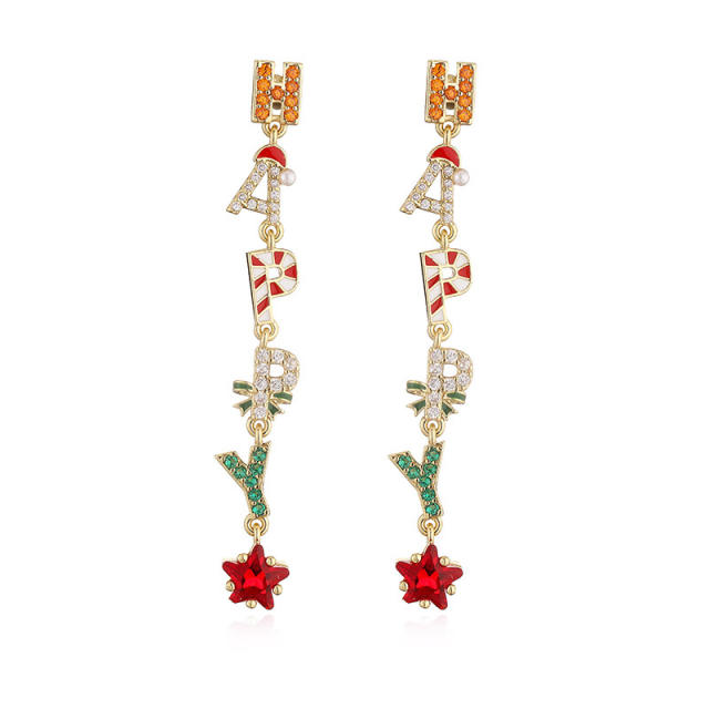 Fresh Sweet Christmas Elk Christmas Atmosphere Ear Stud Female Strawberry Banana Pineapple Fruit Earrings