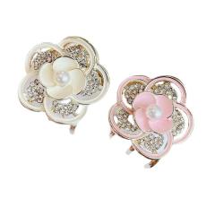 Colorful camellia flower rhinestone small size hair claw clips