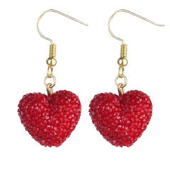 Valentine's Day three-dimensional pendant heart earrings 2pair price