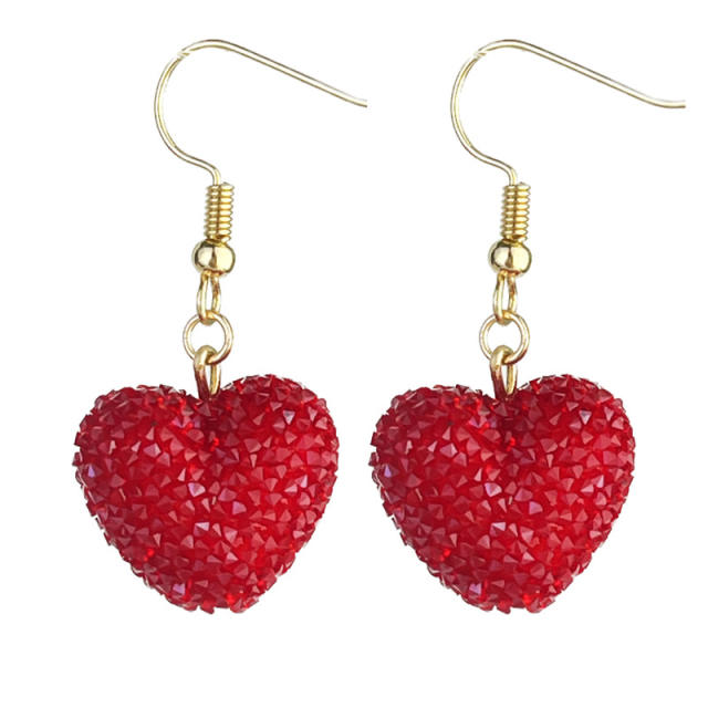 Valentine's Day three-dimensional pendant heart earrings 2pair price