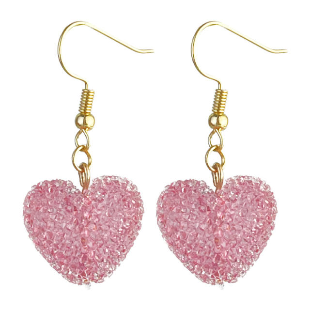 Valentine's Day three-dimensional pendant heart earrings 2pair price