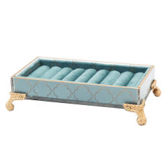 European Style Personality Peacock Blue Bronzing Jewelry Stand Display Stand Wedding Gift Window Display