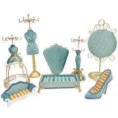 European Style Personality Peacock Blue Bronzing Jewelry Stand Display Stand Wedding Gift Window Display