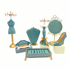 European Style Personality Peacock Blue Bronzing Jewelry Stand Display Stand Wedding Gift Window Display