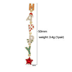 Fresh Sweet Christmas Elk Christmas Atmosphere Ear Stud Female Strawberry Banana Pineapple Fruit Earrings