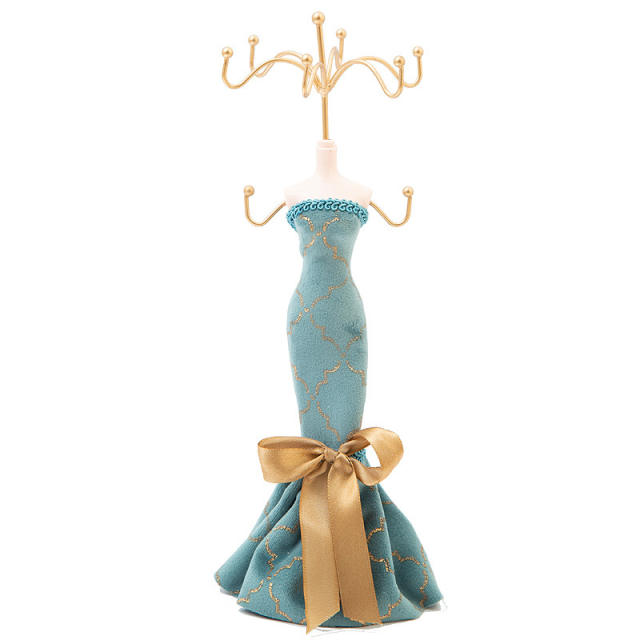 European Style Personality Peacock Blue Bronzing Jewelry Stand Display Stand Wedding Gift Window Display
