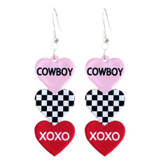 Valentine's Day text candy multi-color love acrylic earrings 2pair price