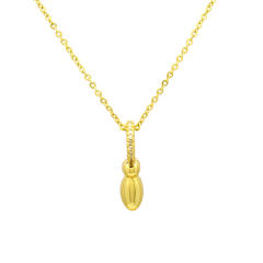 Sweet gold plated copper bubble letter initial letter pendant for necklace
