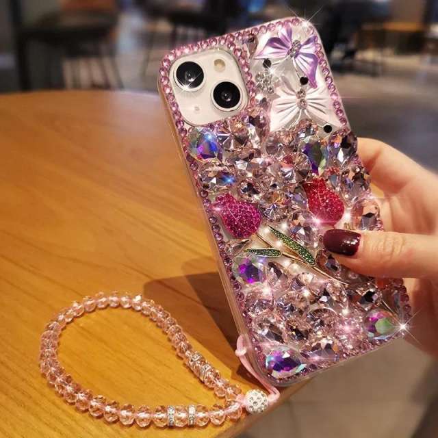 Mobile Phone SuitAble for samsung S23 S24 Luxury RhineStone samsung A32 A34 Protective Cover