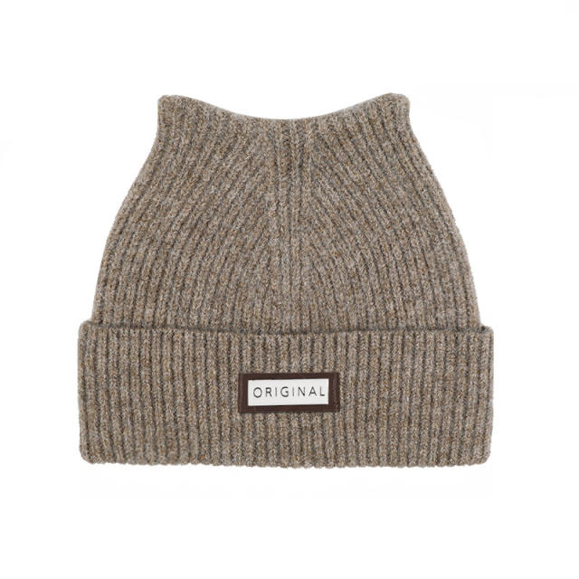 Cute Windproof Knitted Hat Winter Wool Thickened Warm Wool Hat beanie cap
