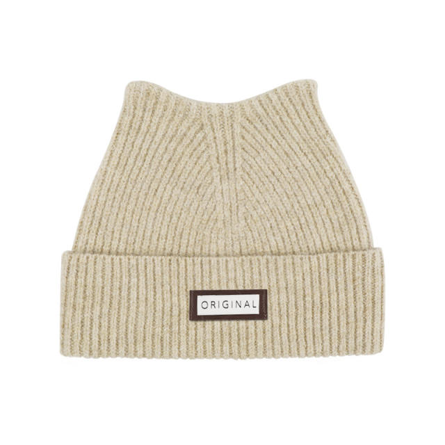 Cute Windproof Knitted Hat Winter Wool Thickened Warm Wool Hat beanie cap