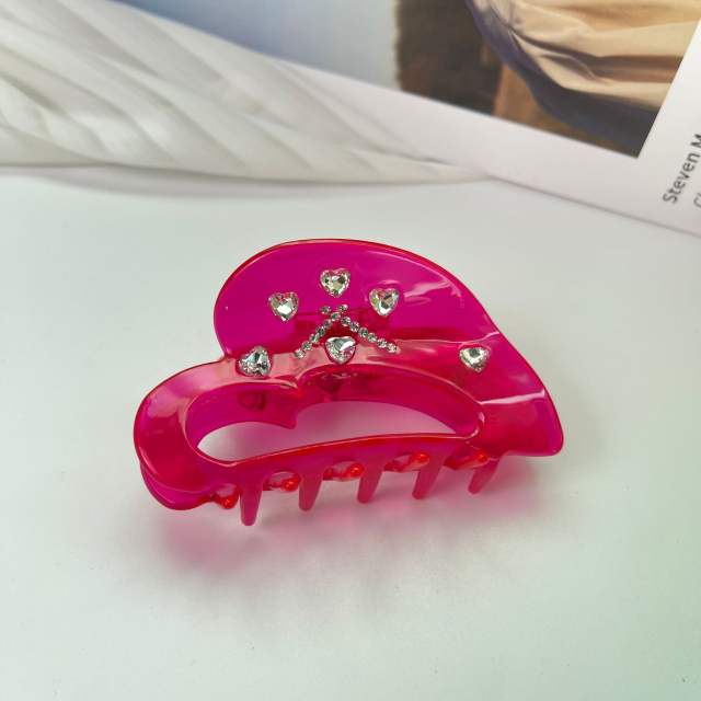 Love Rhinestone Acetic Acid hair claw clips colleciton